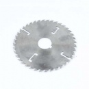 Wood cutting disc saw blades with wiper